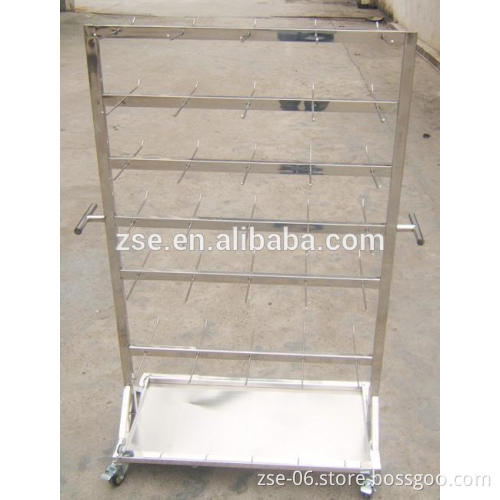 Stainless Steel SMT Reel Shelving Trolley ESD SMT Reel Storage Cart
